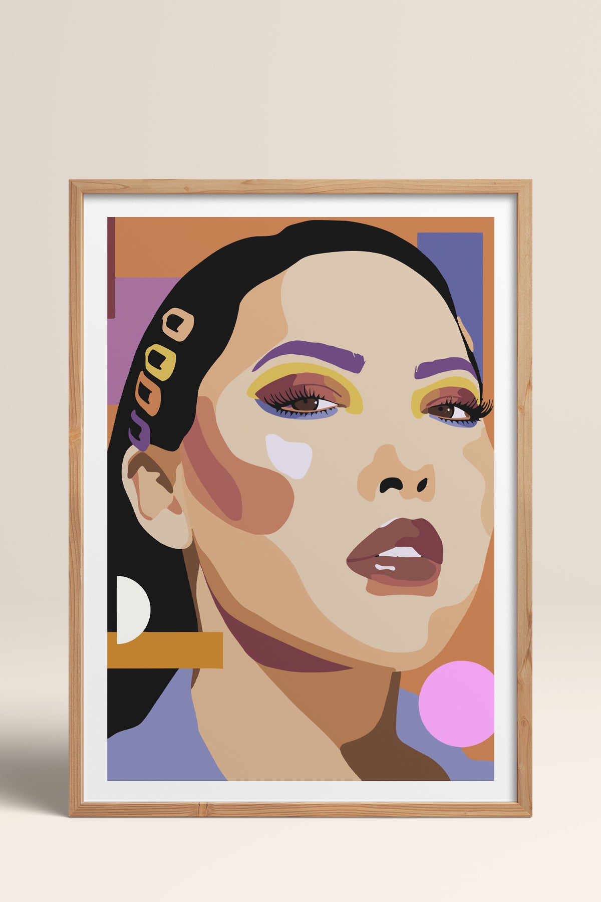 HOMEPACK Ahşap Çerçeveli Tablo Çerçeveli Poster Sanatsal Modern Duvar Dekoru TK-765