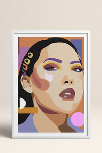 HOMEPACK Ahşap Çerçeveli Tablo Çerçeveli Poster Sanatsal Modern Duvar Dekoru TK-765
