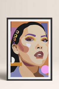 HOMEPACK Ahşap Çerçeveli Tablo Çerçeveli Poster Sanatsal Modern Duvar Dekoru TK-765