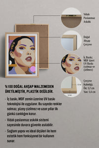 HOMEPACK Ahşap Çerçeveli Tablo Çerçeveli Poster Sanatsal Modern Duvar Dekoru TK-765