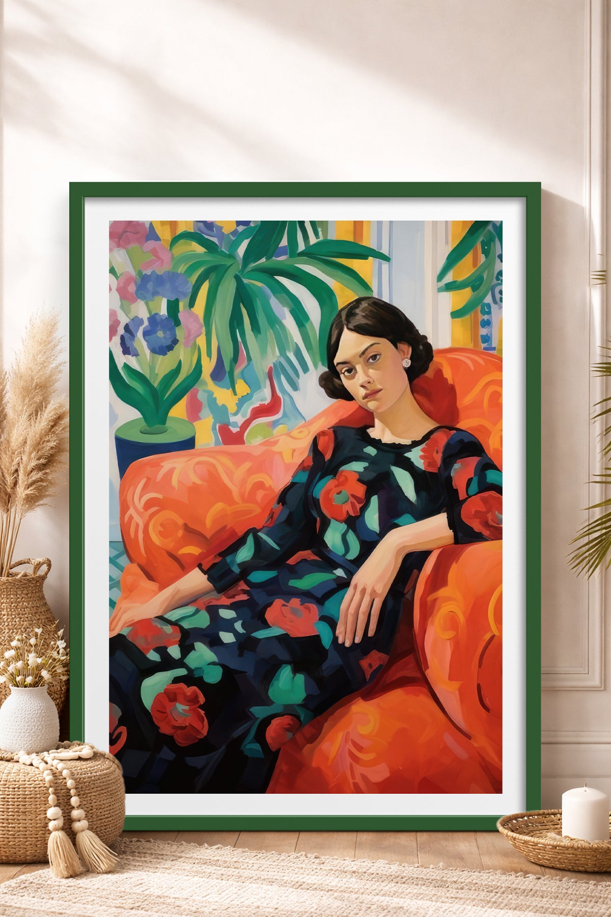 HOMEPACK Ahşap Çerçeveli Tablo Çerçeveli Poster Sanatsal Modern Duvar Dekoru TK-766