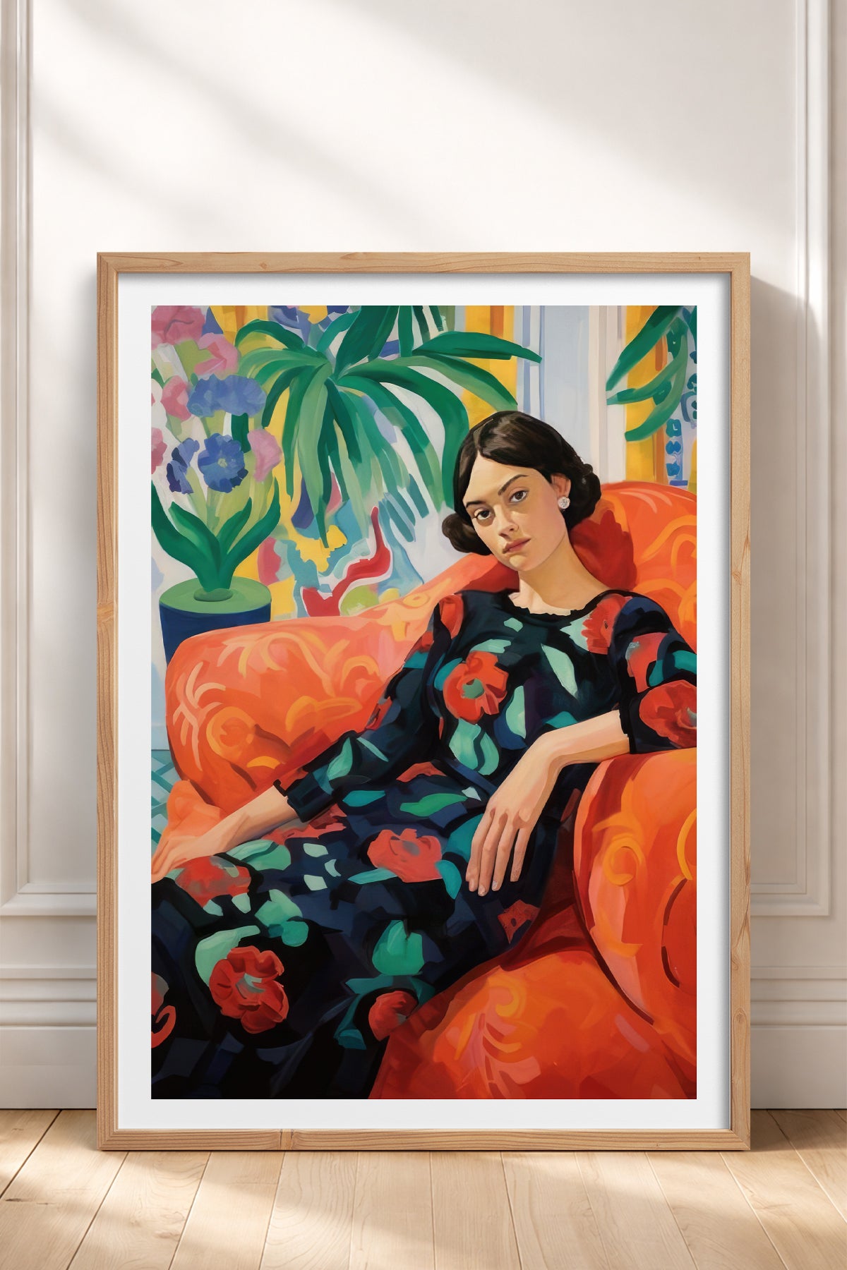 HOMEPACK Ahşap Çerçeveli Tablo Çerçeveli Poster Sanatsal Modern Duvar Dekoru TK-766