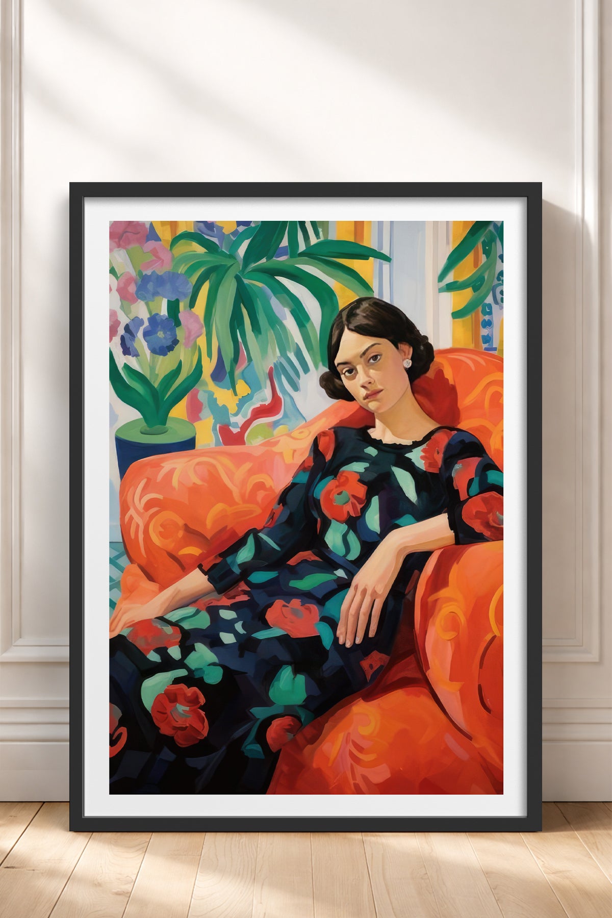 HOMEPACK Ahşap Çerçeveli Tablo Çerçeveli Poster Sanatsal Modern Duvar Dekoru TK-766