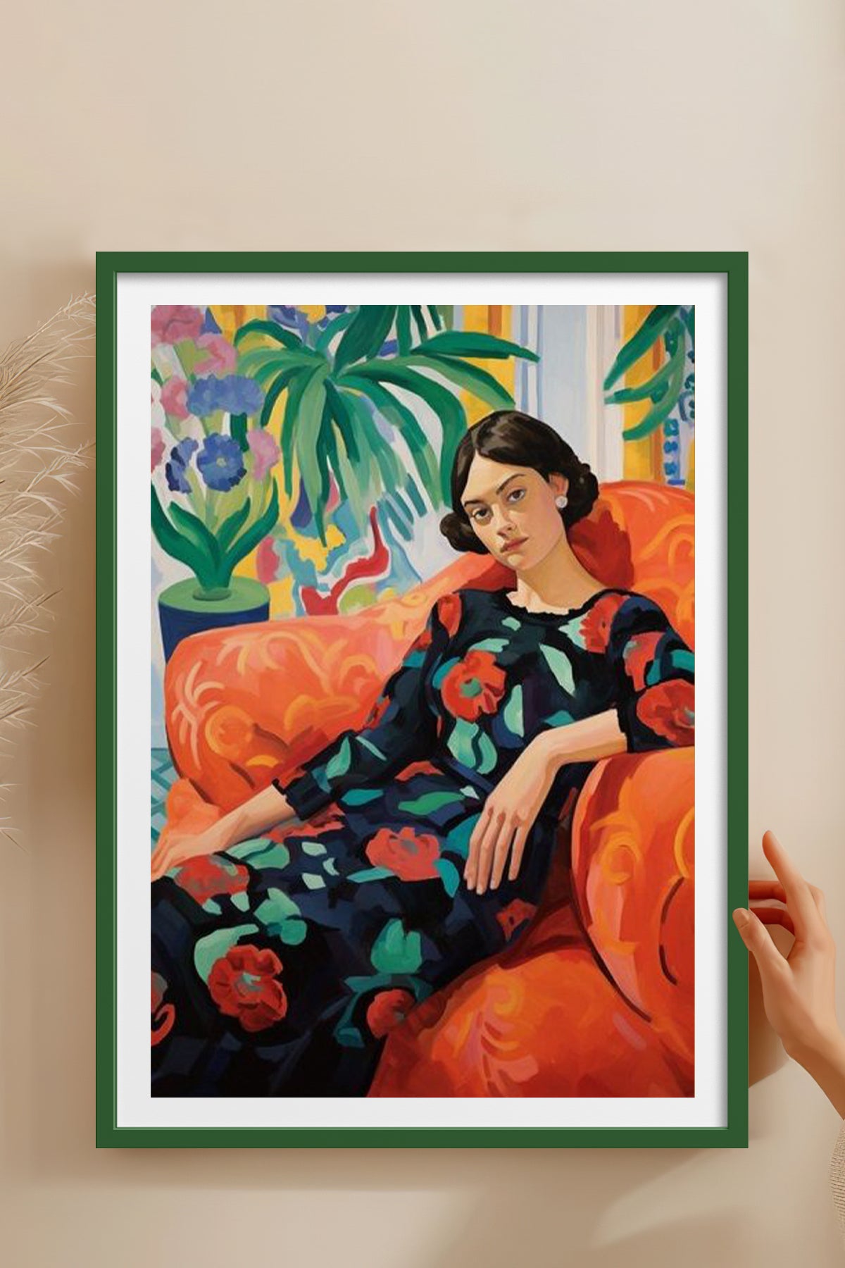 HOMEPACK Ahşap Çerçeveli Tablo Çerçeveli Poster Sanatsal Modern Duvar Dekoru TK-766
