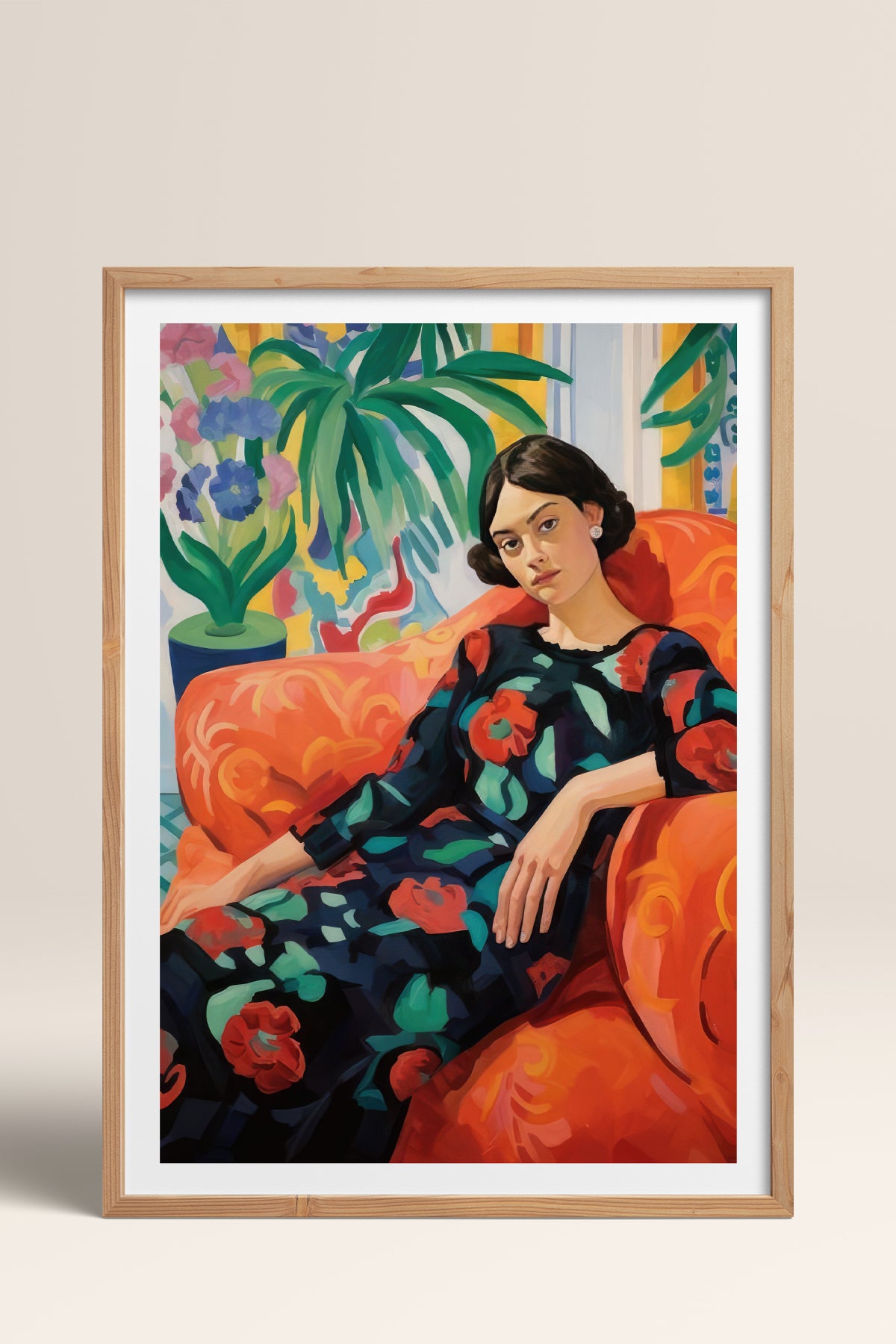 HOMEPACK Ahşap Çerçeveli Tablo Çerçeveli Poster Sanatsal Modern Duvar Dekoru TK-766