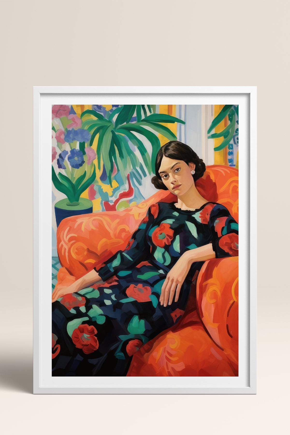 HOMEPACK Ahşap Çerçeveli Tablo Çerçeveli Poster Sanatsal Modern Duvar Dekoru TK-766
