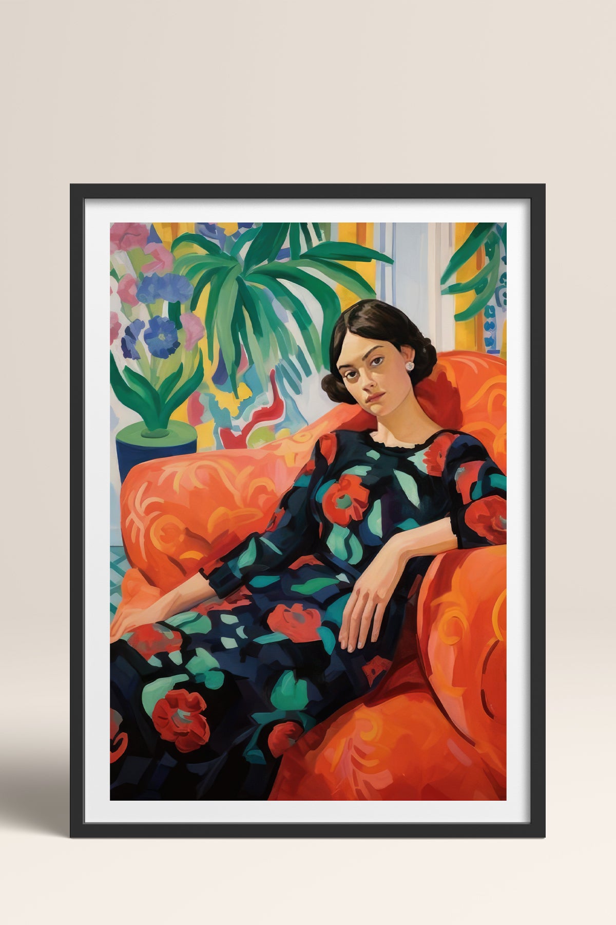 HOMEPACK Ahşap Çerçeveli Tablo Çerçeveli Poster Sanatsal Modern Duvar Dekoru TK-766