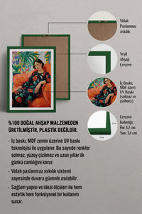 HOMEPACK Ahşap Çerçeveli Tablo Çerçeveli Poster Sanatsal Modern Duvar Dekoru TK-766