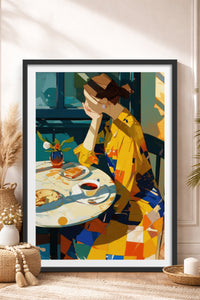 HOMEPACK Ahşap Çerçeveli Tablo Çerçeveli Poster Sanatsal Modern Duvar Dekoru TK-767