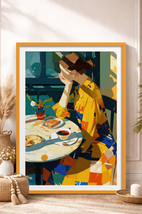 HOMEPACK Ahşap Çerçeveli Tablo Çerçeveli Poster Sanatsal Modern Duvar Dekoru TK-767