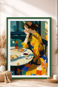 HOMEPACK Ahşap Çerçeveli Tablo Çerçeveli Poster Sanatsal Modern Duvar Dekoru TK-767