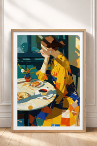 HOMEPACK Ahşap Çerçeveli Tablo Çerçeveli Poster Sanatsal Modern Duvar Dekoru TK-767