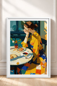 HOMEPACK Ahşap Çerçeveli Tablo Çerçeveli Poster Sanatsal Modern Duvar Dekoru TK-767
