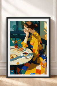 HOMEPACK Ahşap Çerçeveli Tablo Çerçeveli Poster Sanatsal Modern Duvar Dekoru TK-767