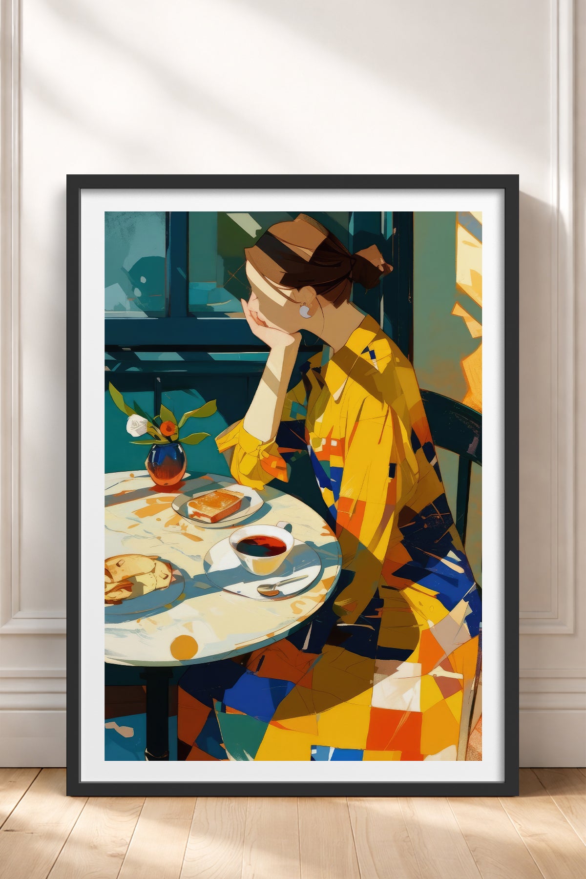 HOMEPACK Ahşap Çerçeveli Tablo Çerçeveli Poster Sanatsal Modern Duvar Dekoru TK-767