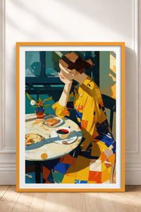 HOMEPACK Ahşap Çerçeveli Tablo Çerçeveli Poster Sanatsal Modern Duvar Dekoru TK-767