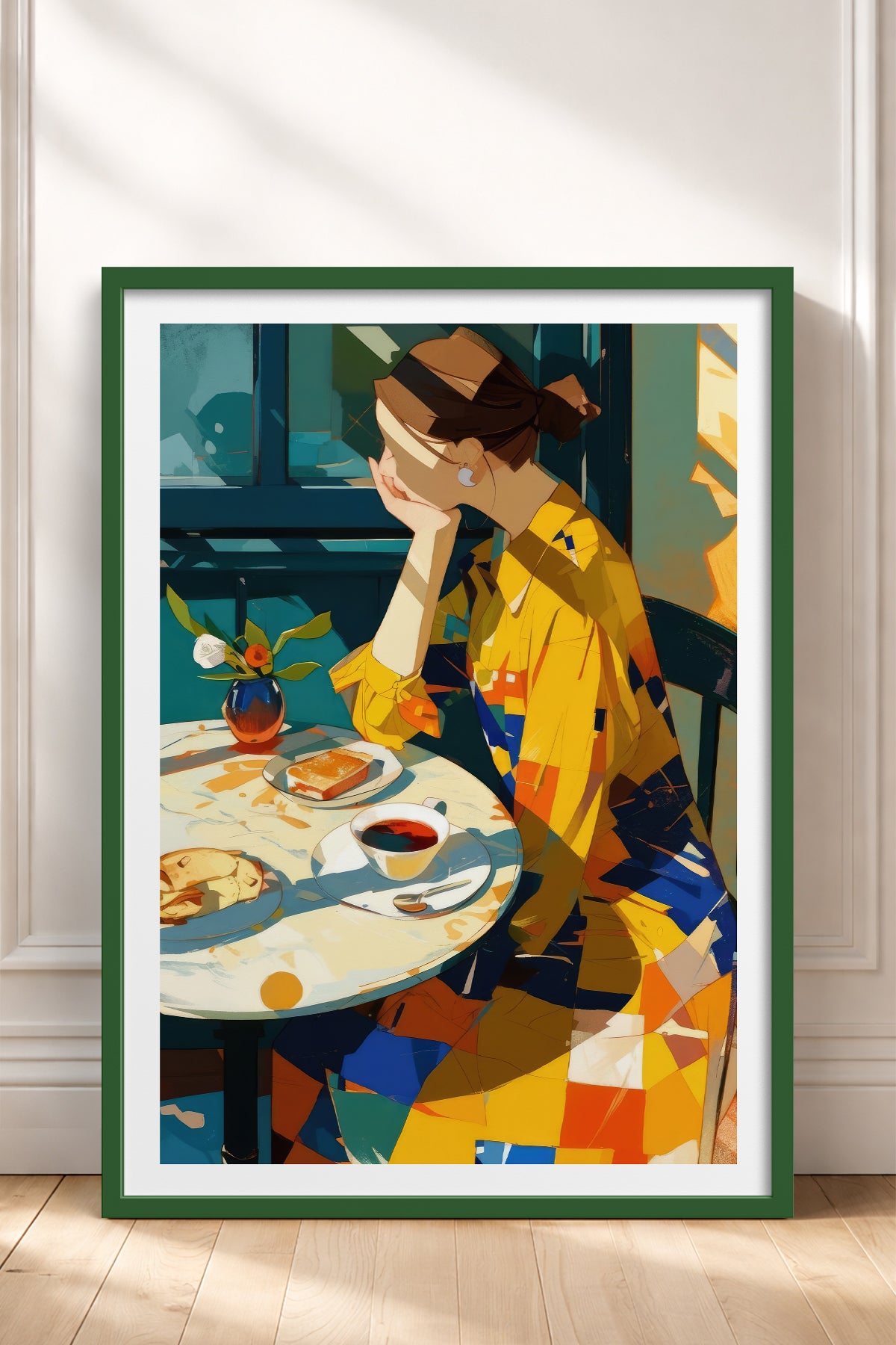 HOMEPACK Ahşap Çerçeveli Tablo Çerçeveli Poster Sanatsal Modern Duvar Dekoru TK-767
