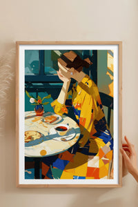 HOMEPACK Ahşap Çerçeveli Tablo Çerçeveli Poster Sanatsal Modern Duvar Dekoru TK-767