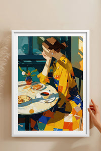 HOMEPACK Ahşap Çerçeveli Tablo Çerçeveli Poster Sanatsal Modern Duvar Dekoru TK-767