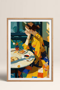 HOMEPACK Ahşap Çerçeveli Tablo Çerçeveli Poster Sanatsal Modern Duvar Dekoru TK-767