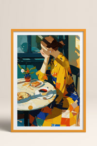 HOMEPACK Ahşap Çerçeveli Tablo Çerçeveli Poster Sanatsal Modern Duvar Dekoru TK-767