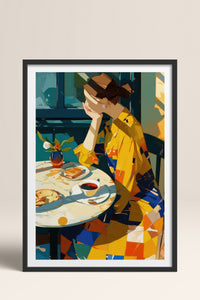 HOMEPACK Ahşap Çerçeveli Tablo Çerçeveli Poster Sanatsal Modern Duvar Dekoru TK-767