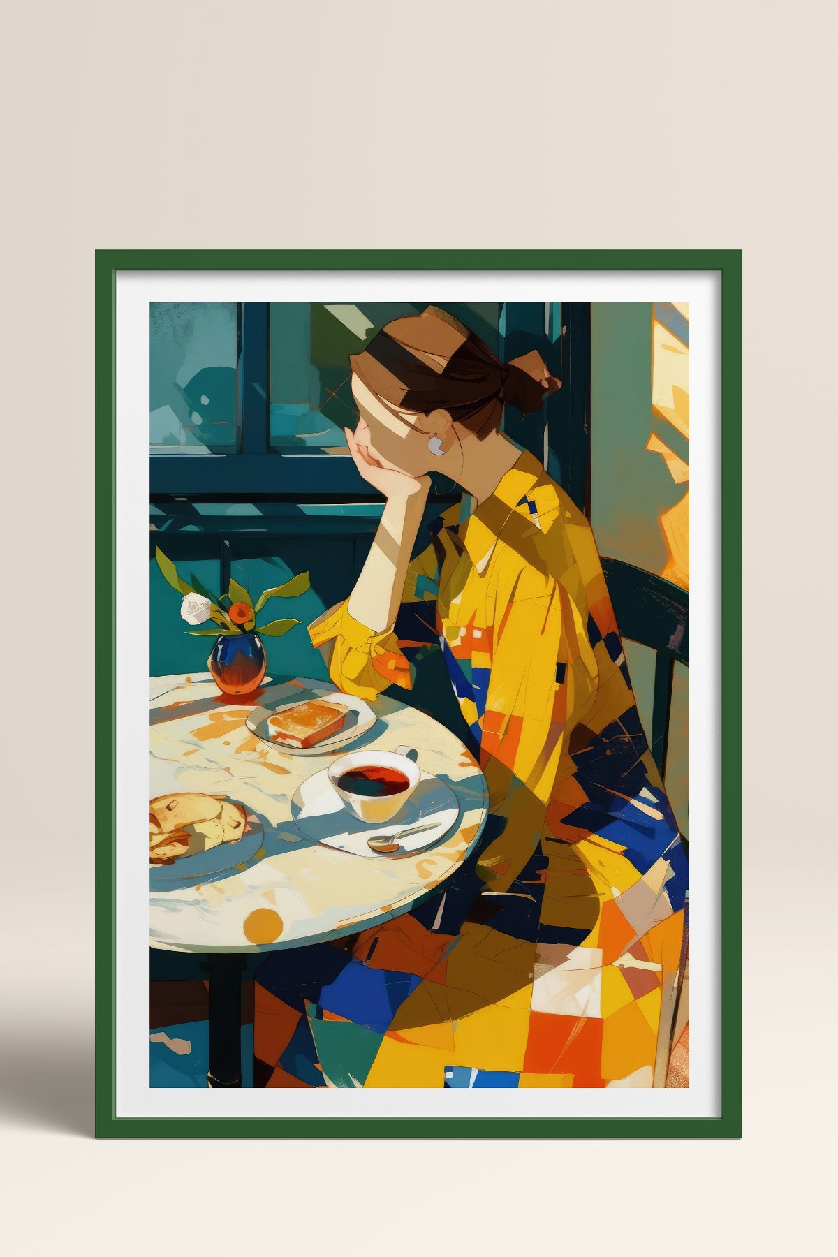 HOMEPACK Ahşap Çerçeveli Tablo Çerçeveli Poster Sanatsal Modern Duvar Dekoru TK-767