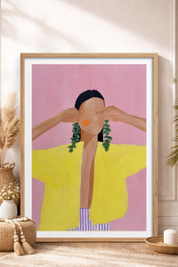 HOMEPACK Ahşap Çerçeveli Tablo Çerçeveli Poster Sanatsal Modern Duvar Dekoru TK-768