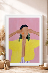 HOMEPACK Ahşap Çerçeveli Tablo Çerçeveli Poster Sanatsal Modern Duvar Dekoru TK-768