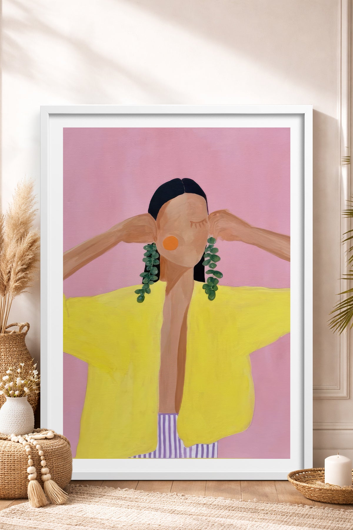 HOMEPACK Ahşap Çerçeveli Tablo Çerçeveli Poster Sanatsal Modern Duvar Dekoru TK-768