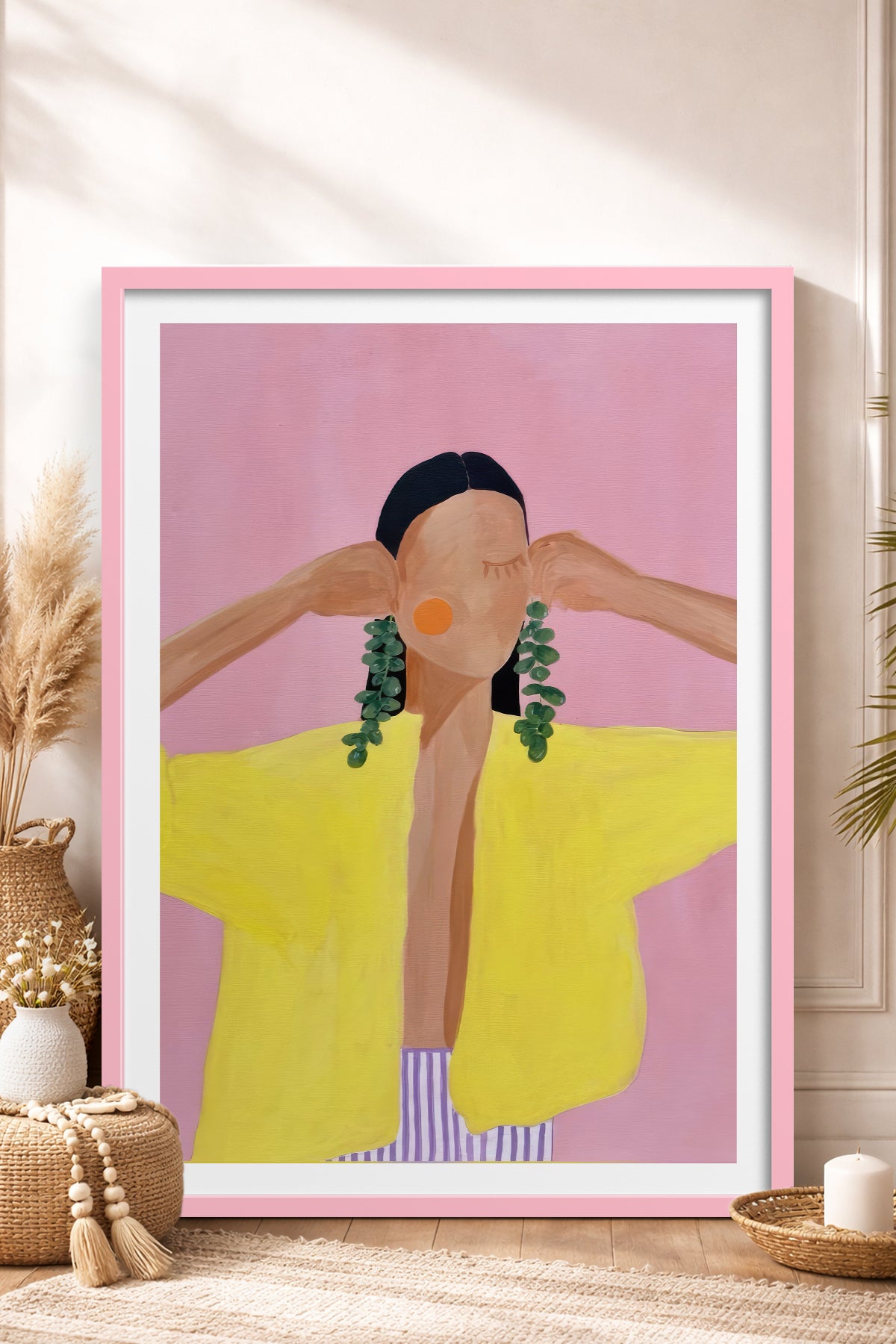 HOMEPACK Ahşap Çerçeveli Tablo Çerçeveli Poster Sanatsal Modern Duvar Dekoru TK-768