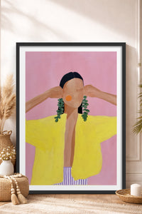 HOMEPACK Ahşap Çerçeveli Tablo Çerçeveli Poster Sanatsal Modern Duvar Dekoru TK-768