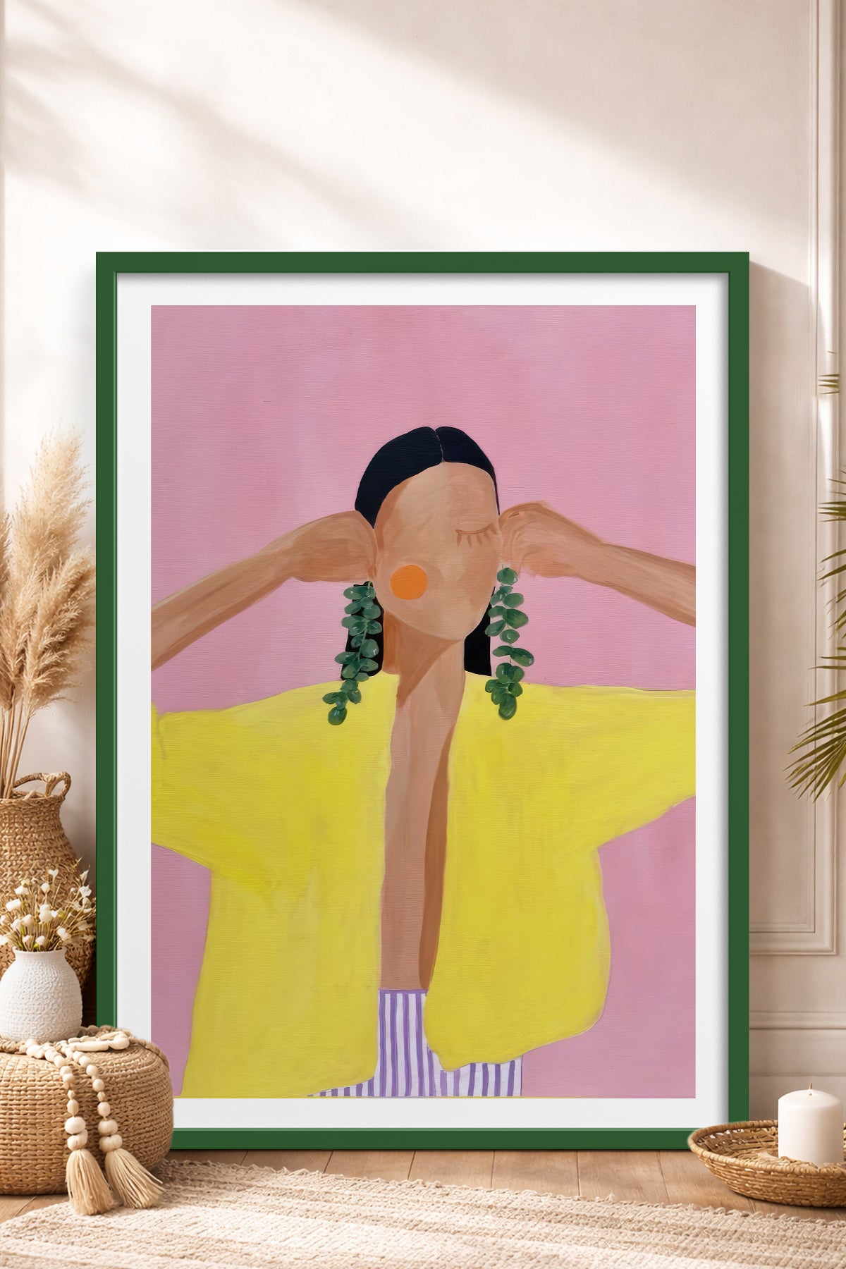 HOMEPACK Ahşap Çerçeveli Tablo Çerçeveli Poster Sanatsal Modern Duvar Dekoru TK-768