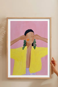HOMEPACK Ahşap Çerçeveli Tablo Çerçeveli Poster Sanatsal Modern Duvar Dekoru TK-768