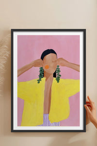 HOMEPACK Ahşap Çerçeveli Tablo Çerçeveli Poster Sanatsal Modern Duvar Dekoru TK-768
