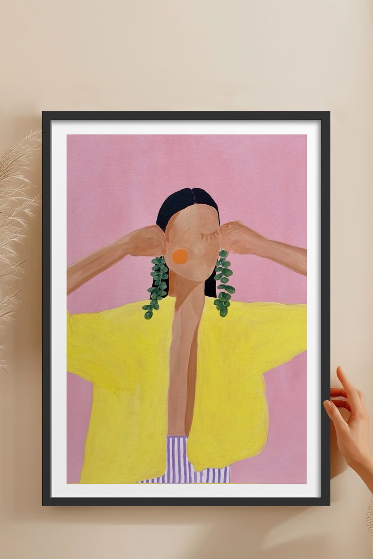 HOMEPACK Ahşap Çerçeveli Tablo Çerçeveli Poster Sanatsal Modern Duvar Dekoru TK-768