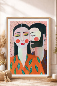 HOMEPACK Ahşap Çerçeveli Tablo Çerçeveli Poster Sanatsal Modern Duvar Dekoru TK-769