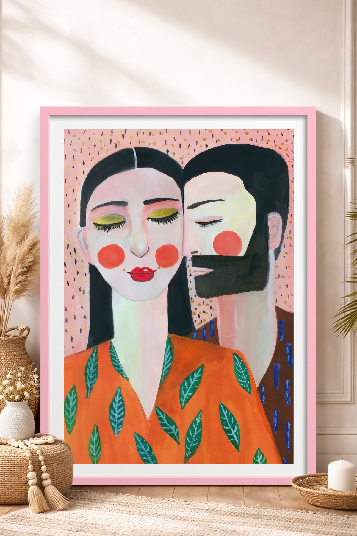 HOMEPACK Ahşap Çerçeveli Tablo Çerçeveli Poster Sanatsal Modern Duvar Dekoru TK-769
