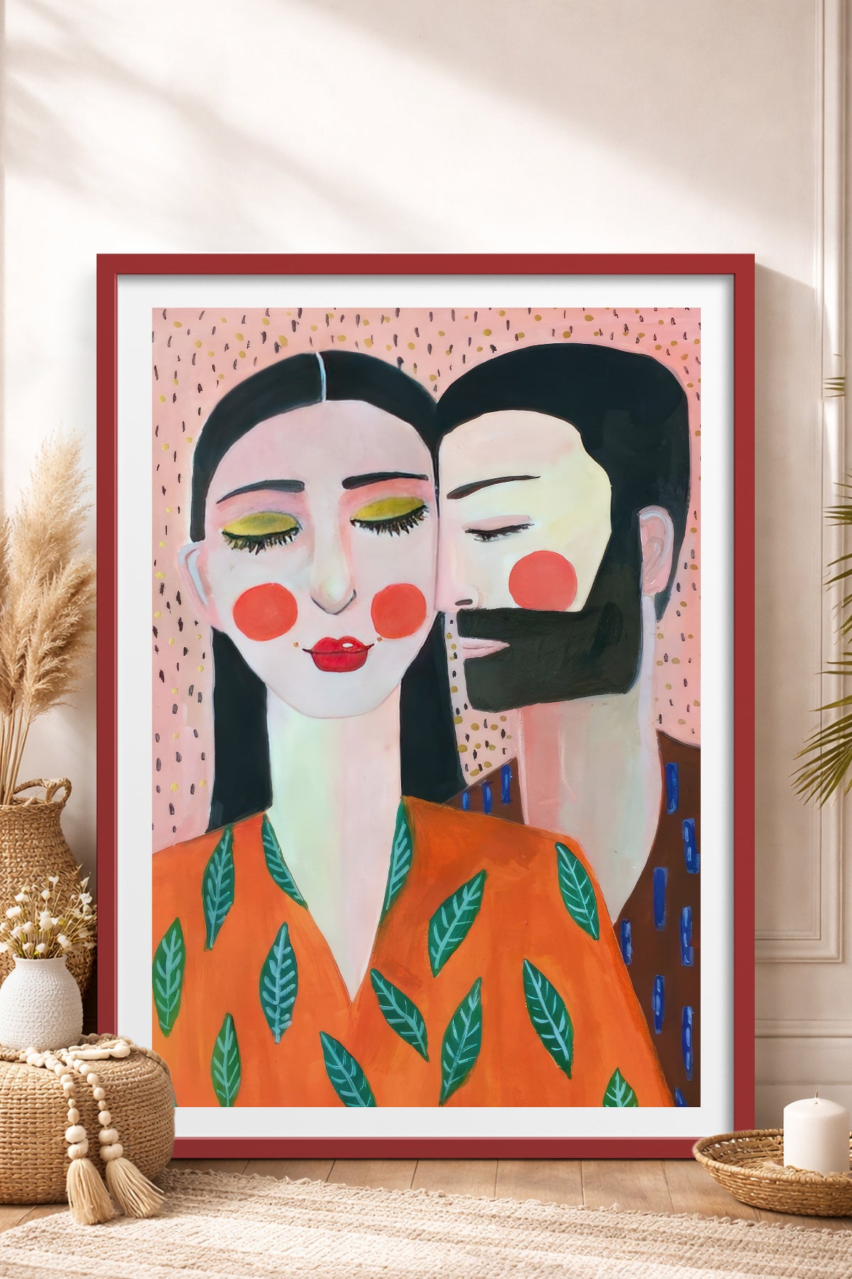 HOMEPACK Ahşap Çerçeveli Tablo Çerçeveli Poster Sanatsal Modern Duvar Dekoru TK-769