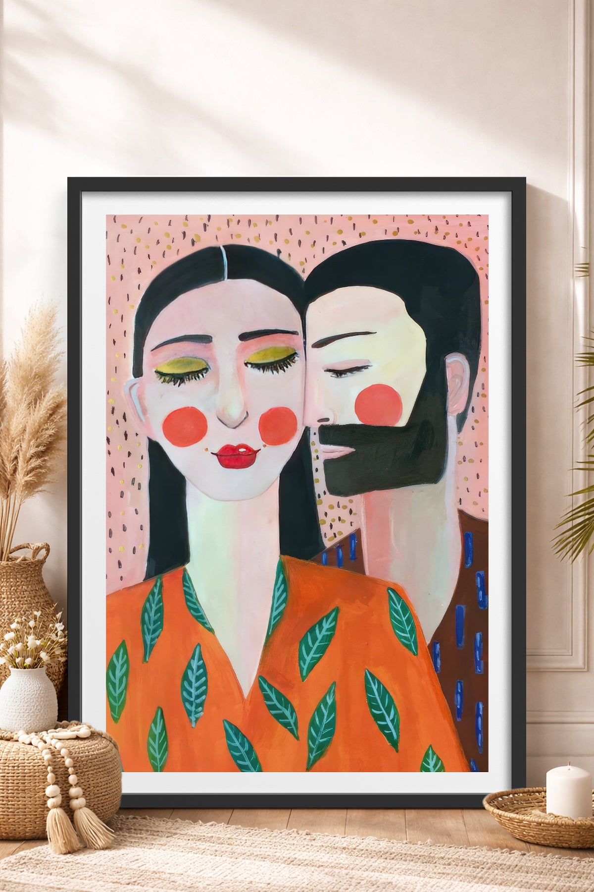 HOMEPACK Ahşap Çerçeveli Tablo Çerçeveli Poster Sanatsal Modern Duvar Dekoru TK-769