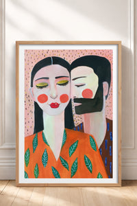 HOMEPACK Ahşap Çerçeveli Tablo Çerçeveli Poster Sanatsal Modern Duvar Dekoru TK-769