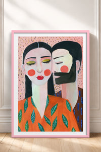 HOMEPACK Ahşap Çerçeveli Tablo Çerçeveli Poster Sanatsal Modern Duvar Dekoru TK-769