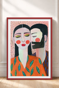 HOMEPACK Ahşap Çerçeveli Tablo Çerçeveli Poster Sanatsal Modern Duvar Dekoru TK-769