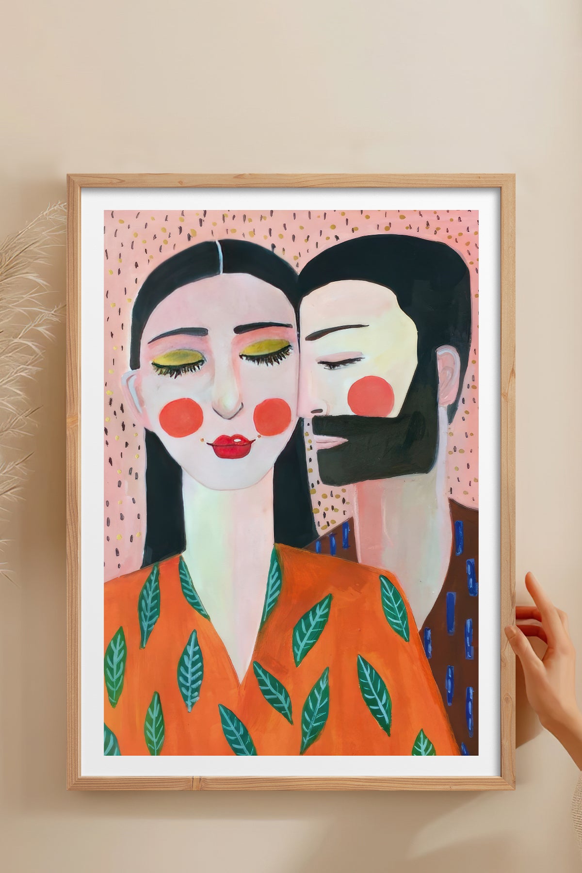 HOMEPACK Ahşap Çerçeveli Tablo Çerçeveli Poster Sanatsal Modern Duvar Dekoru TK-769