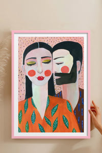 HOMEPACK Ahşap Çerçeveli Tablo Çerçeveli Poster Sanatsal Modern Duvar Dekoru TK-769