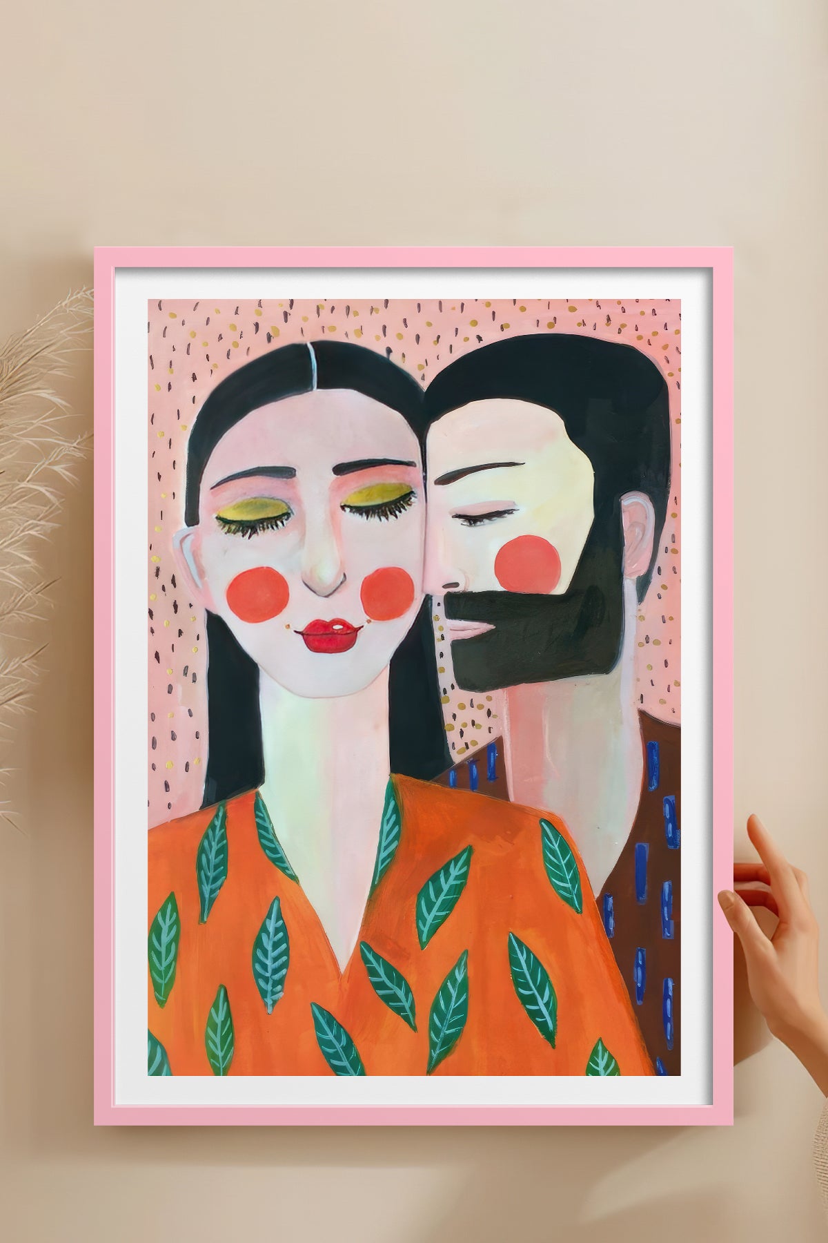 HOMEPACK Ahşap Çerçeveli Tablo Çerçeveli Poster Sanatsal Modern Duvar Dekoru TK-769