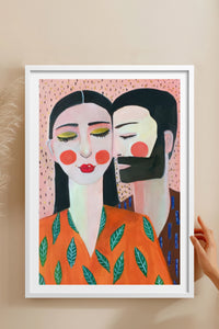 HOMEPACK Ahşap Çerçeveli Tablo Çerçeveli Poster Sanatsal Modern Duvar Dekoru TK-769