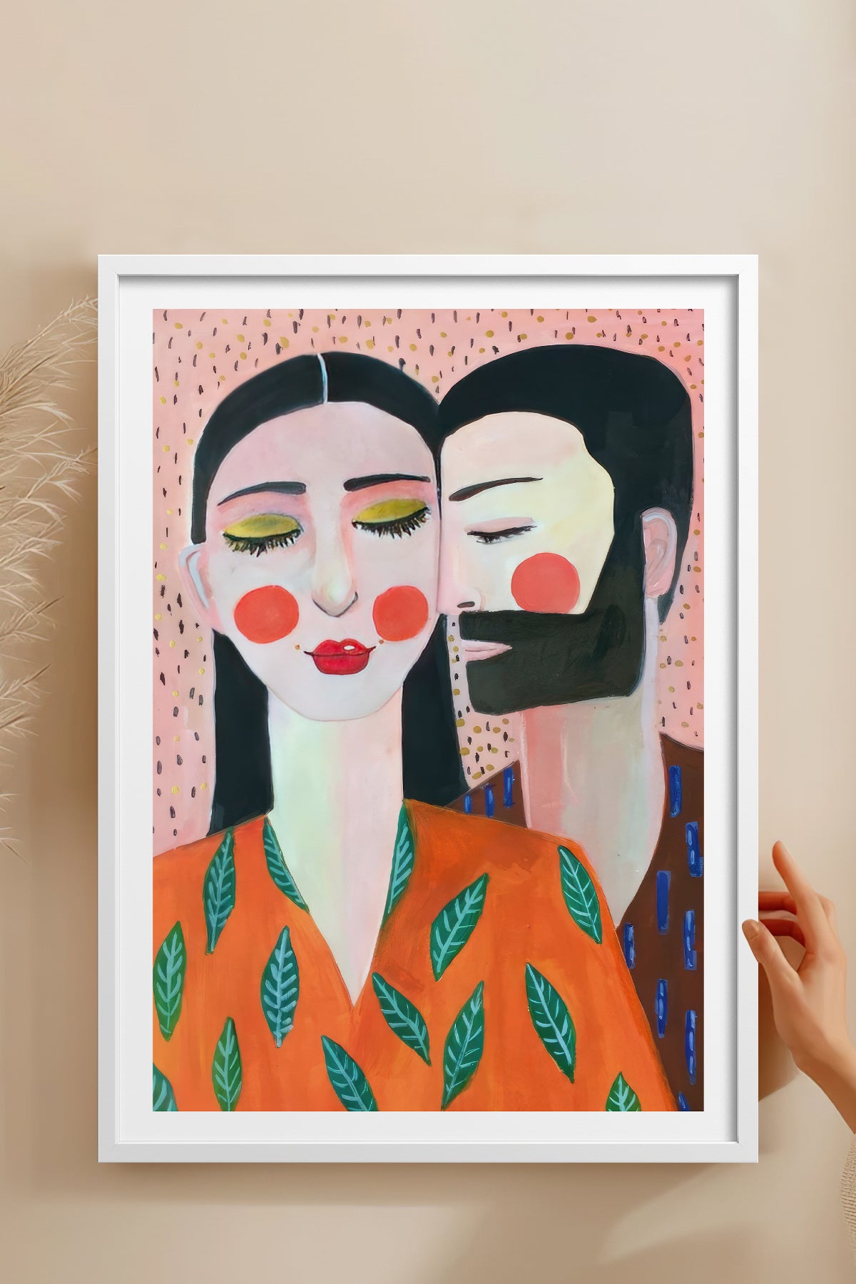 HOMEPACK Ahşap Çerçeveli Tablo Çerçeveli Poster Sanatsal Modern Duvar Dekoru TK-769