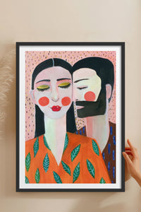 HOMEPACK Ahşap Çerçeveli Tablo Çerçeveli Poster Sanatsal Modern Duvar Dekoru TK-769
