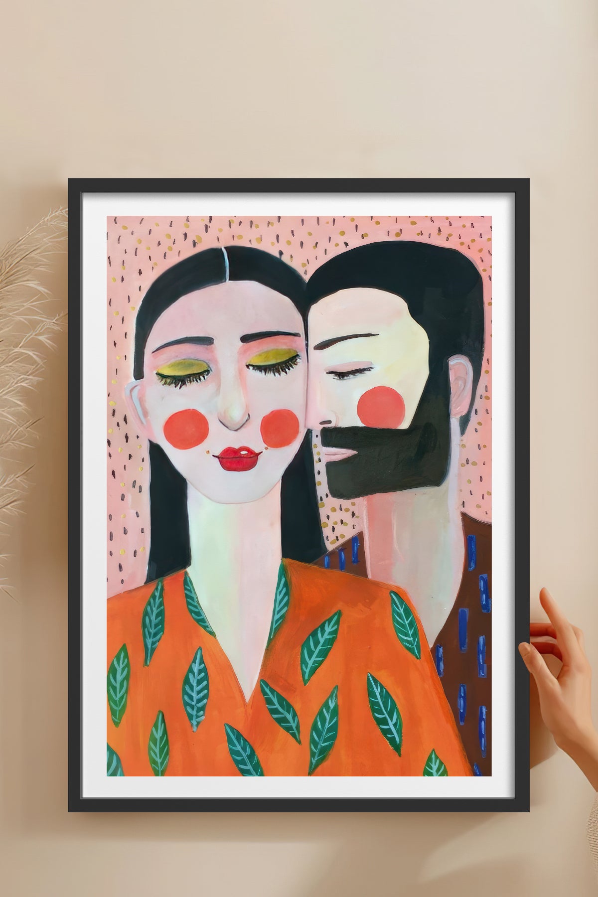 HOMEPACK Ahşap Çerçeveli Tablo Çerçeveli Poster Sanatsal Modern Duvar Dekoru TK-769